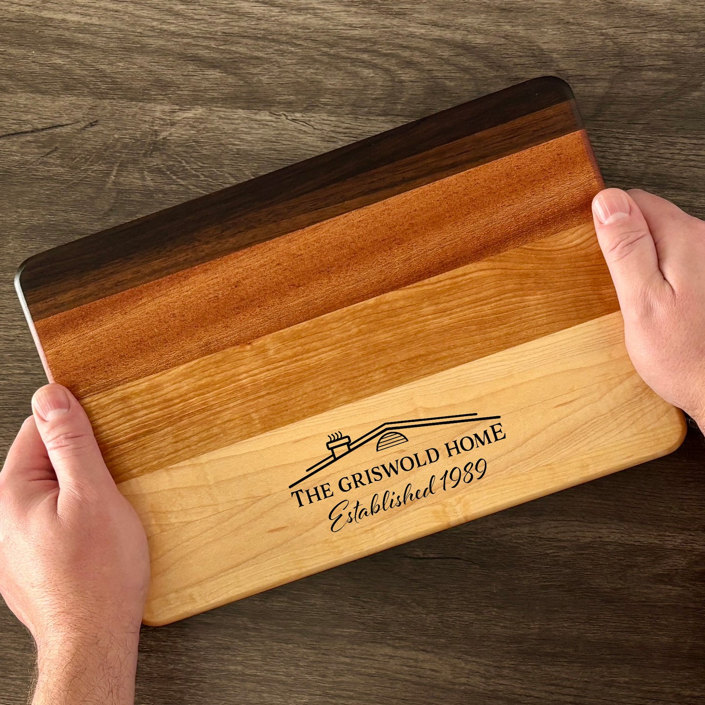 Personalized Housewarming Cutting Board, Reversible, Custom Engraved New Home Gift, 12x8