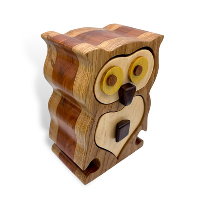 3D Owl Bandsaw Jewelry Box - Made to Order