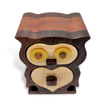 3D Owl Bandsaw Jewelry Box - Made to Order