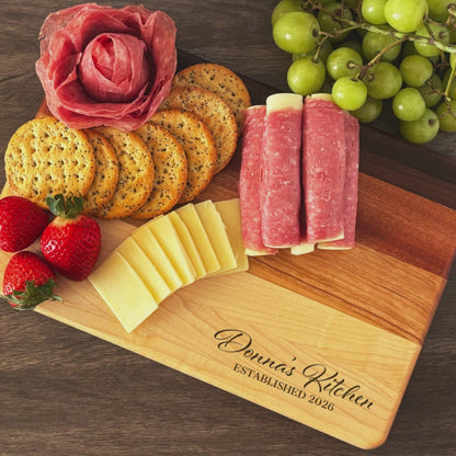 Personalized Cutting Board, Reversible, Custom Engraved Name Gift, 12x8