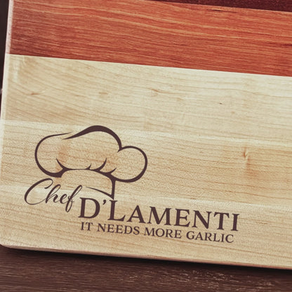 Personalized Chef Cutting Board, Reversible, Custom Engraved New Home Gift, 18x12