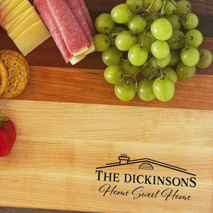 Personalized Housewarming Cutting Board, Reversible, Custom Engraved New Home Gift, 18x12