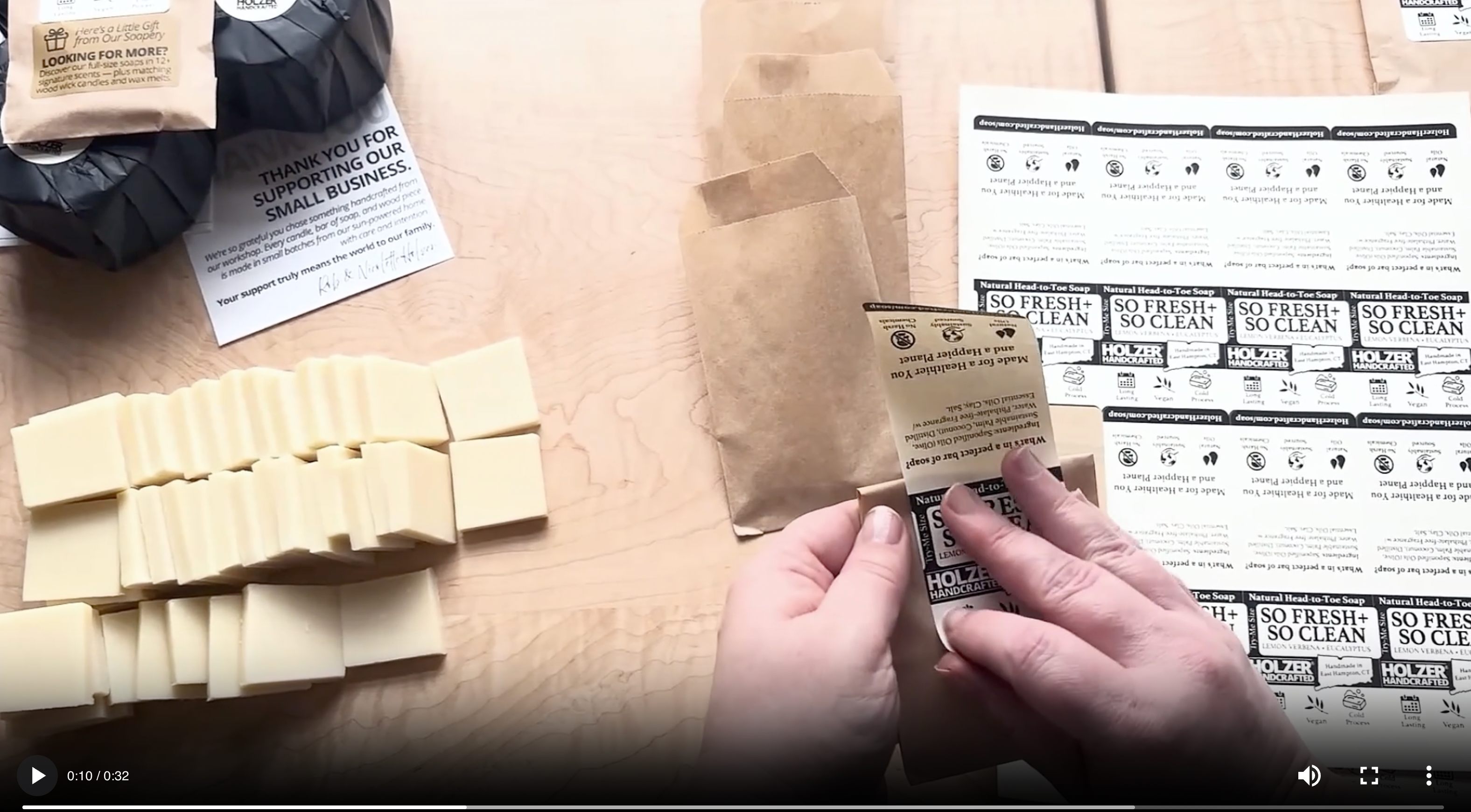 Load video: Placing Soap Sample In Packages