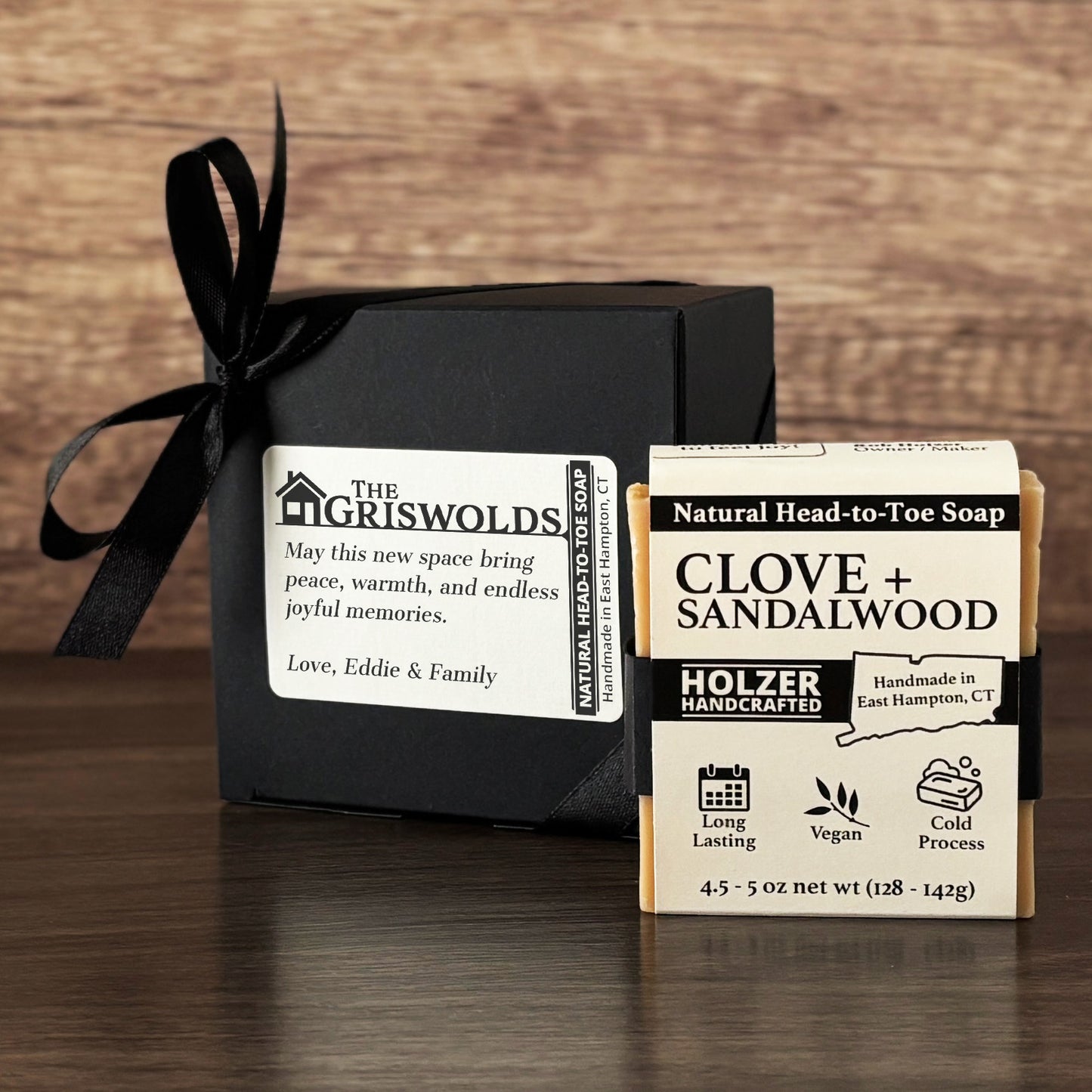 Personalized Bar Soap Gift Set - Custom Housewarming Keepsake, Natural Head to Toe Soap