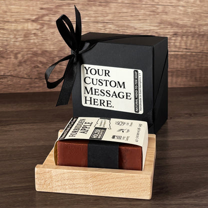 Personalized Bar Soap Gift Set - Your Custom Text Keepsake, Natural Head to Toe Soap