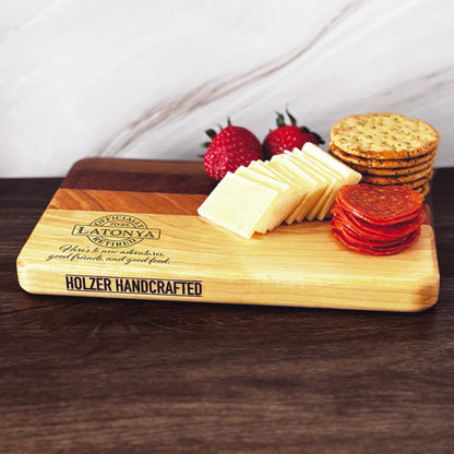 Personalized Retirement Cutting Board, Reversible, Custom Engraved Gift, 9x6