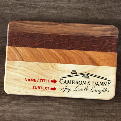 Personalized Housewarming Cutting Board, Engraved New Home Gift, 9x6