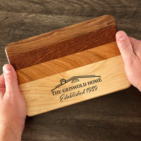 Personalized Housewarming Cutting Board, Reversible, Custom Engraved New Home Gift, 9x6