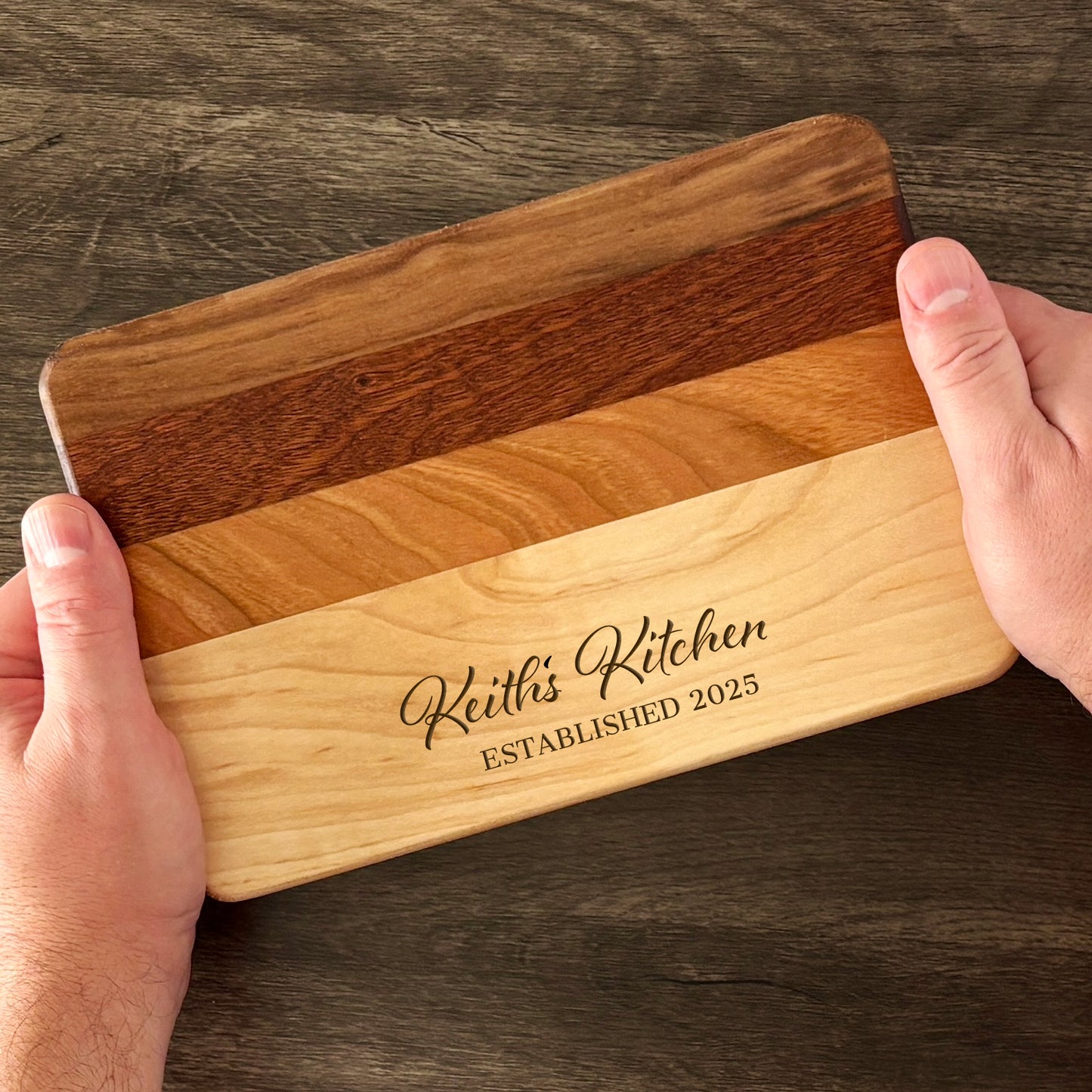 Personalized Cutting Board, Reversible, Custom Engraved Name Gift, 9x6