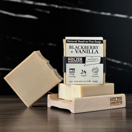 Blackberry + Vanilla - Natural Head to Toe Soap - 4.5oz to 5oz Bar