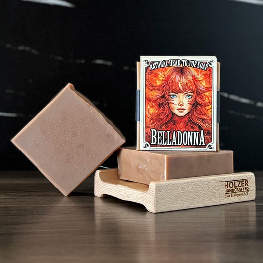 BELLADONNA - Natural Head to Toe Soap - 4.5oz to 5oz Bar - Apple + Clove + Honey - Cinematic Legends