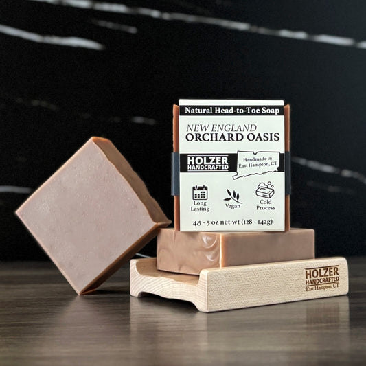 New England Orchard Oasis - Natural Head to Toe Soap - 4.5oz to 5oz Bar - Apple + Clove + Honey