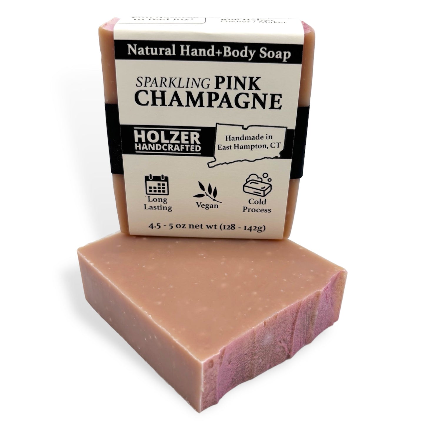 Sparkling Pink Champagne - Premium Artisan Soap Bar, Cold Process, Vegan