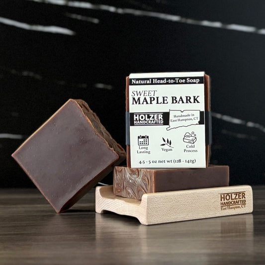Sweet Maple Bark - Natural Head to Toe Soap Bar - Maple Chai + Vanilla Cream