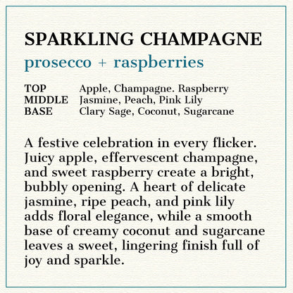 Sparkling Champagne - Prosecco + Raspberries Scented Wax Melt Bark in Resealable Pouch