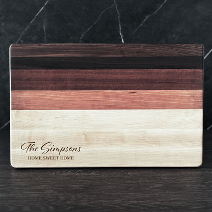 Personalized Cutting Board, Reversible, Custom Engraved Name Gift, 18x12