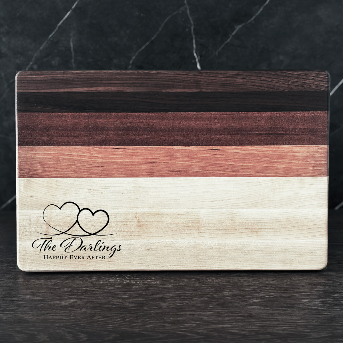 Personalized Couples Cutting Board, Reversible, Custom Name Engraved Gift, 18x12