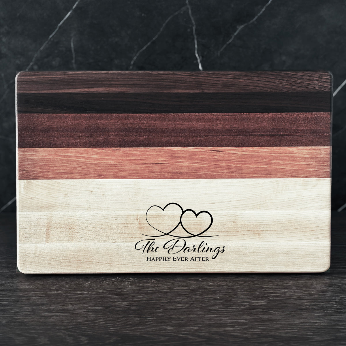 Personalized Couples Cutting Board, Reversible, Custom Name Engraved Gift, 18x12