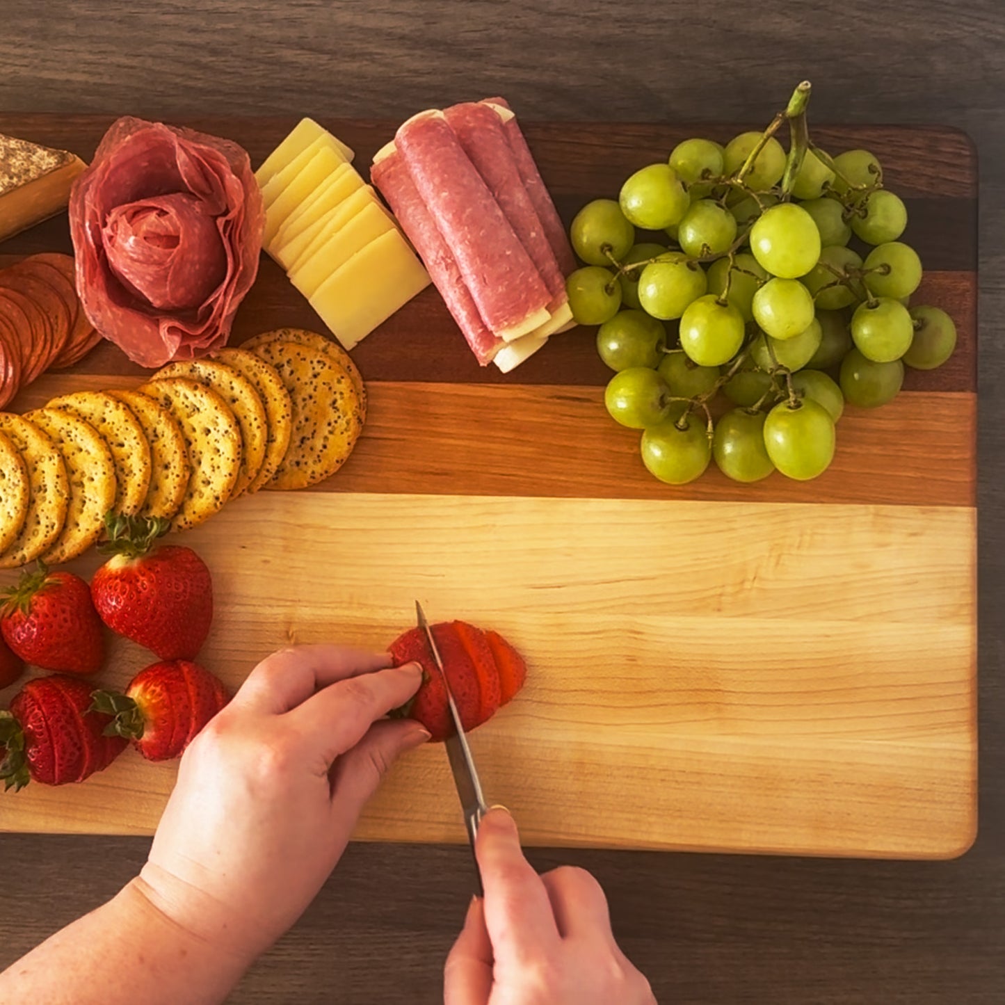 Personalized Housewarming Cutting Board, Reversible, Custom Engraved New Home Gift, 18x12