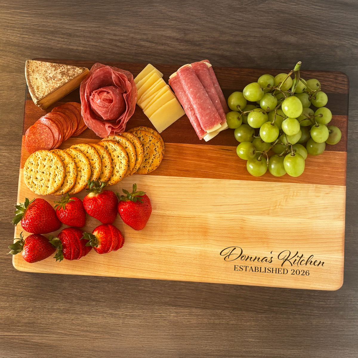 Personalized Cutting Board, Reversible, Custom Engraved Name Gift, 18x12
