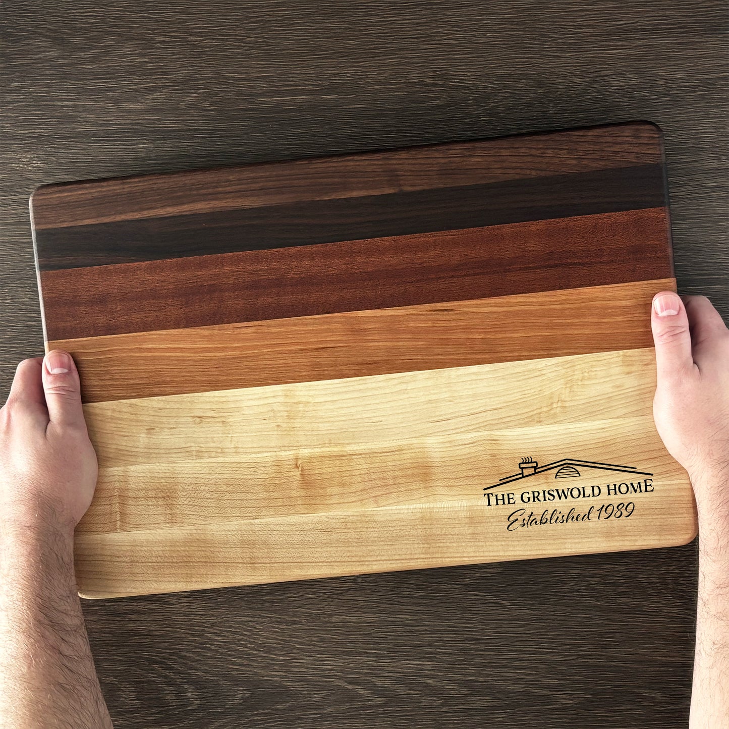 Personalized Housewarming Cutting Board, Reversible, Custom Engraved New Home Gift, 18x12
