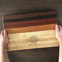 Personalized Retirement Cutting Board, Reversible, Custom Engraved Gift, 18x12x1.4