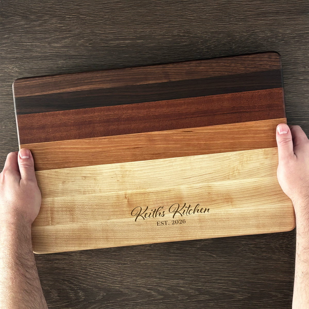 Personalized Cutting Board, Reversible, Custom Engraved Name Gift, 18x12x1.4