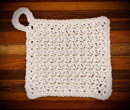 100% Cotton Crocheted Wash Cloth - Reusable and Eco-Friendly