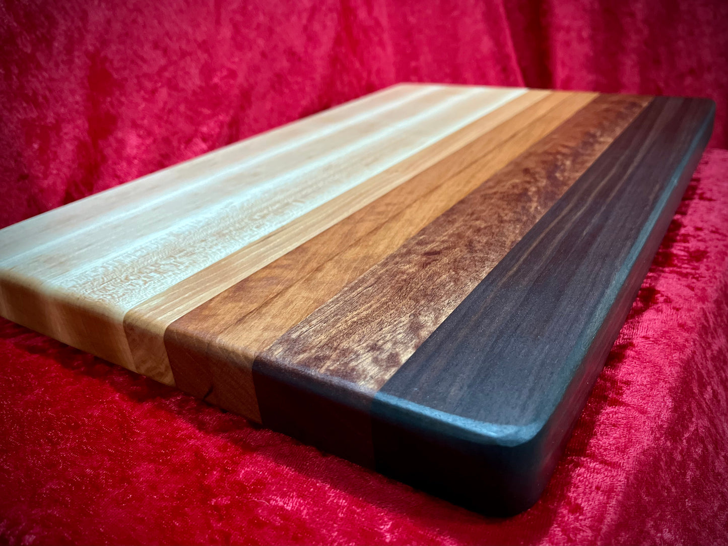 Personalized Premium Hardwood Cutting Board, Signature Series Desert Sunset, Large 12" x 18"