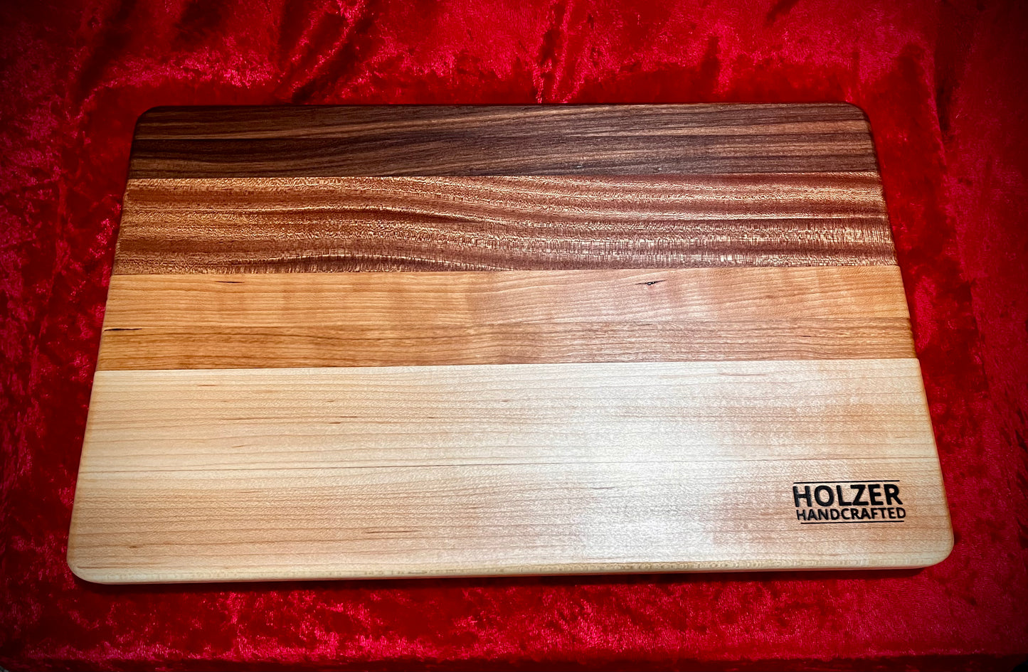 Personalized Premium Hardwood Cutting Board, Signature Series Desert Sunset, Medium 10" x 16"