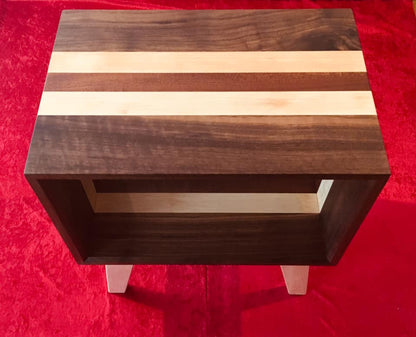 Handcrafted Modern Accent Tables - Walnut, Maple, Sapele - Set of 2